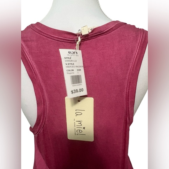 NWT LA MIEL Pink Midi Dress - Picture 5 of 6